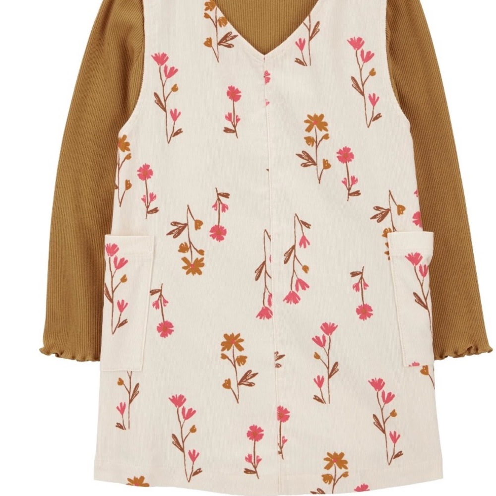 Carter’s Child of Mine Toddler Girl Dress ,Two Piece Size 3t NEW